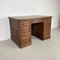 Oak Double Pedestal Bankers Desk, 1940s 2