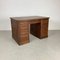 Oak Double Pedestal Bankers Desk, 1940s 4