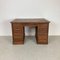 Oak Double Pedestal Bankers Desk, 1940s 1