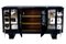 Art Deco French Black Lacquer Sideboard with Mirrored Compartments, 1930s 2