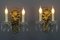 Rococo French Carved Giltwood and Crystal Glass Sconces, 1890s, Set of 2 2