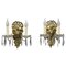 Rococo French Carved Giltwood and Crystal Glass Sconces, 1890s, Set of 2 1