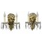 Rococo French Carved Giltwood and Crystal Glass Sconces, 1890s, Set of 2, Image 1