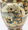 Mid 20th Century Japanese Satsuma Hand Painted Porcelain Vases, 1950s, Set of 2 3