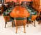 Antiker Art Deco Esstisch und Stühle aus Nusswurzelholz von Hille, 1920er, 13er Set 2