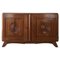 Mid-Century Brown Oak Sideboard attributed to Charles Dudouyt, 1940s 1