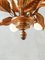 Hollywood Regency Pendant LIght with Leaves and Opaline Glass Spheres, 1970s 9