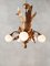 Hollywood Regency Pendant LIght with Leaves and Opaline Glass Spheres, 1970s, Image 10