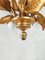 Hollywood Regency Pendant LIght with Leaves and Opaline Glass Spheres, 1970s 4