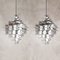 Vintage Cassiope Deckenlampen aus silbernem Aluminium, Max Sauze zugeschrieben, 2er Set 2
