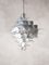 Lampade da soffitto Cassiope vintage in alluminio argentato attribuite a Max Sauze, set di 2, Immagine 3