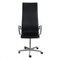 Tall Original Black Leather Oxford Office Chair by Arne Jacobsen, 2000s, Image 1