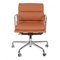Ea-217 Bürostuhl aus cognacfarbenem Leder von Charles Eames für Vitra 1