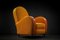 Lingering Rocker Chair in Mustard Boucle Fabric, 1940s, Image 3