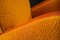 Sedia a dondolo in tessuto Boucle color senape, anni '40, Immagine 5