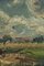 Scuola francese, paesaggio impressionista con pagliaio, XIX secolo, con cornice, Immagine 3
