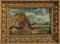 Französische Schule, Impressionistische Landschaft mit Heuhaufen, Öl auf Holz, 19. Jh., Gerahmt 5