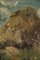 Französische Schule, Impressionistische Landschaft mit Heuhaufen, Öl auf Holz, 19. Jh., Gerahmt 4