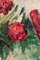 French School Artist, Red Peonies, Oil on Panel, Mid-20th Century, Framed 3