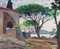 Scuola francese, olio su tavola, paesaggio costiero, anni '50, Immagine 2