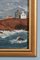 French School, Seascape with Houses, 1950s, Oil on Panel, Framed 7