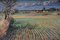 Artista impresionista, paisaje otoñal, siglo XX, óleo sobre lienzo, enmarcado, Imagen 8