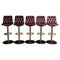20th Century English Chesterfield Bar Stools in Red Leather, Set of 5, Image 1