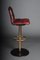 20th Century English Chesterfield Bar Stools in Red Leather, Set of 5 4