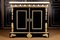 20th Century Louis XIV Black Piano Veneer Cabinet 2