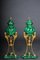 Table Vases in Malachite & Brass, Set of 2 2