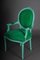Louis XVI Style Green Armchair 2