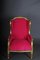 French Louis XVI Wing Chair in Pink Velvet Fabric 2