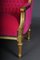 French Louis XVI Wing Chair in Pink Velvet Fabric 7
