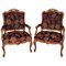 20th Century Neo Baroque Armchairs in Walnut, 1960s, Set of 2 1