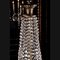 Lustre Style Biedermeier en Laiton Plaqué Nickel, 20ème Siècle 4