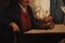 C. Stoitzner, Politici in taverna, XIX secolo, Olio su tavola, Incorniciato, Immagine 10