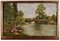 Landscape with Children Playing, 19th Century, Oil on Wood, Framed, Image 1