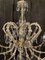 Lámpara de araña vintage de cristal y latón, Imagen 4