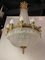 Large Classicist Chandelier in Crystal & Brass 14