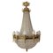 Large Classicist Chandelier in Crystal & Brass 1