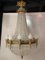 Large Classicist Chandelier in Crystal & Brass 15