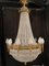 Large Classicist Chandelier in Crystal & Brass, Image 2