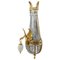 Vergoldete Bronze Swan Basket Wandlampe im Empire Stil 1
