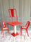 Industrial Red & White Dining Set by Xavier Pauchard for Tolix, 1950s, Image 2