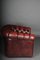 Club chair Chesterfield in pelle rossa bordeaux, Inghilterra, Immagine 9