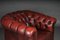 Club chair Chesterfield in pelle rossa bordeaux, Inghilterra, Immagine 7