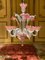 Lámpara de araña de cristal de Murano soplado, siglo XX, Imagen 3