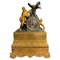 Antique French Fire-Gilded Mantel Clock, 1850s 1