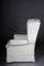 Vintage White Leather Chesterfield Armchair 8