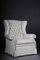 Fauteuil Chesterfield Vintage en Cuir Blanc 2